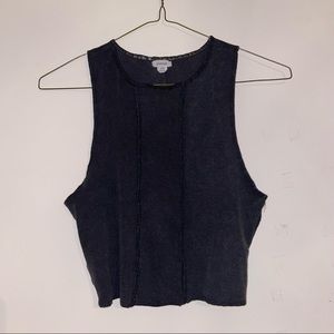 Garage Black Tank crop top